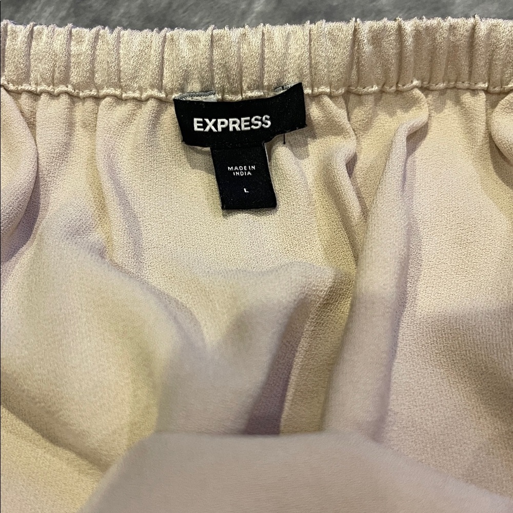 Express Ivory Drawstring Jumpsuit - image 3